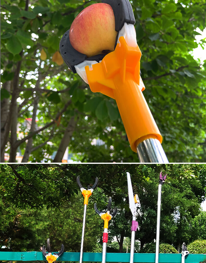 摘柿子专用工具高空摘果神器三爪多功能加长伸缩式摘水果剪刀苹果梨杏