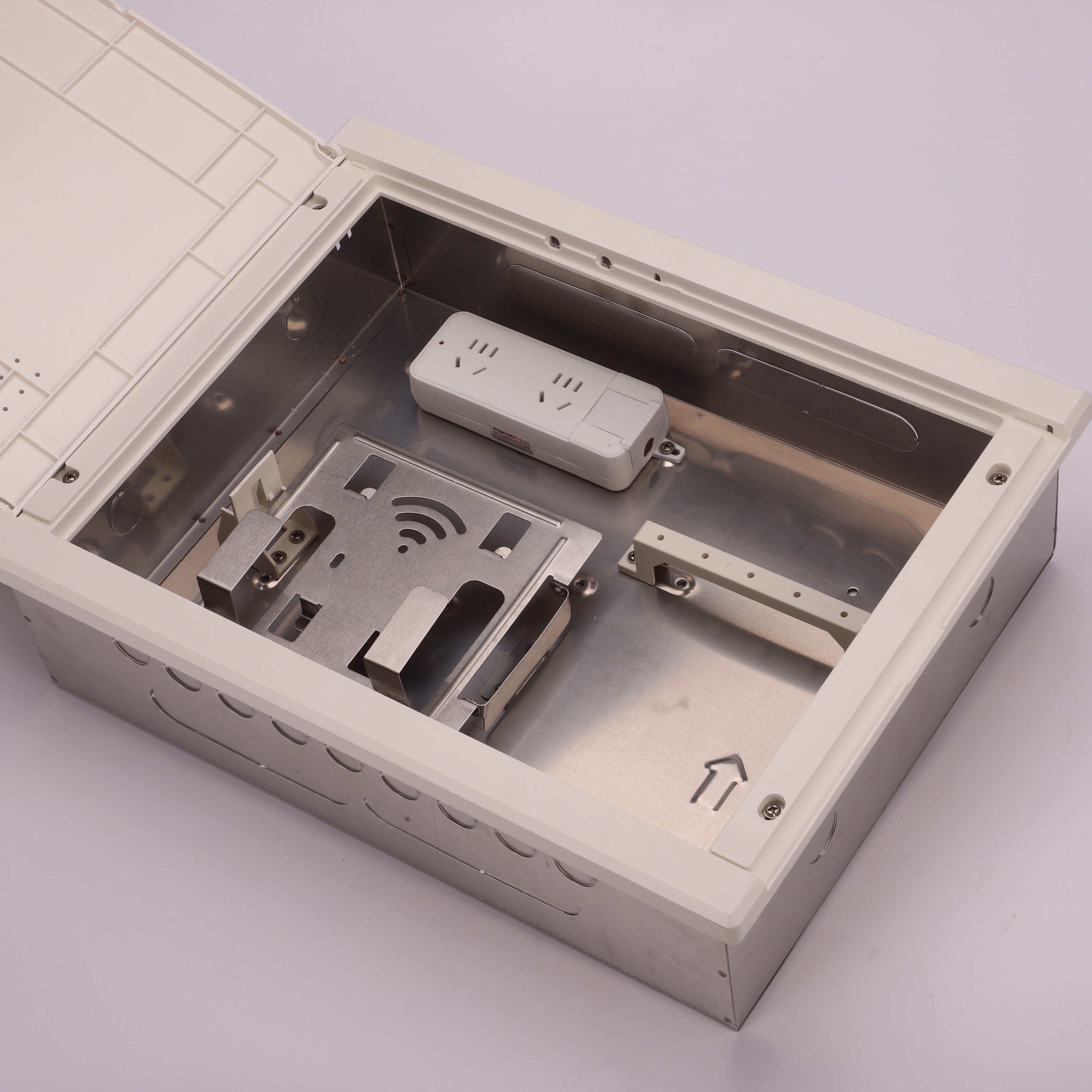 光纤箱弱电箱家用多媒体集线箱暗装大号光纤信息箱网络布线配电箱