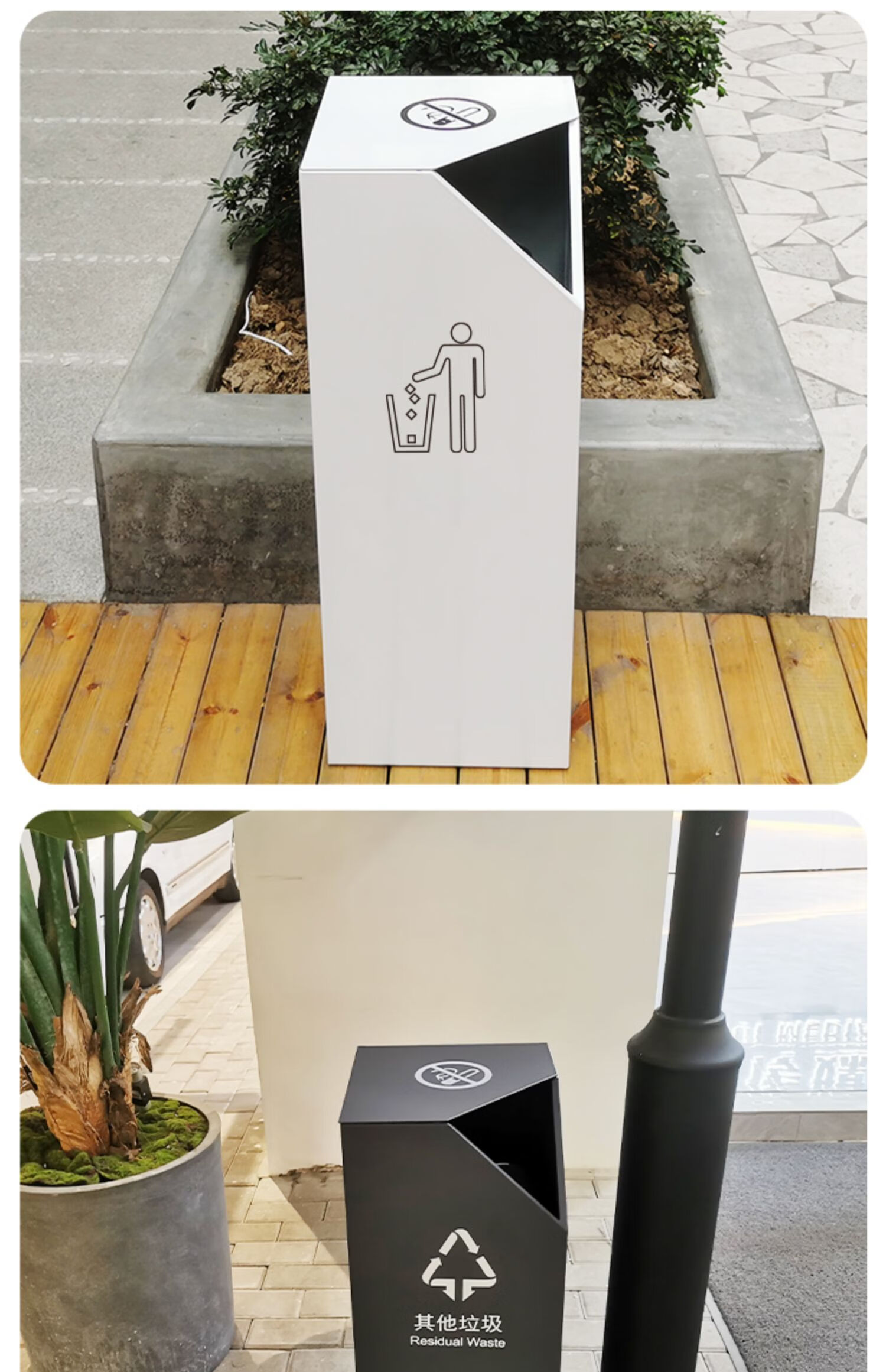 酒店不锈钢垃圾桶商场售楼部学校写字楼电梯口办公大厅分类垃圾桶 深