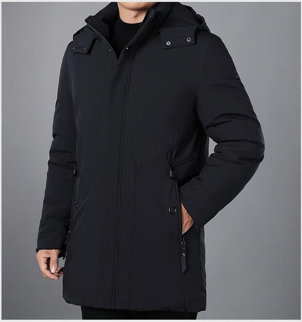 官方40冬天衣服50岁男士穿的棉衣外套60中老年男装爸爸长款羽绒棉袄子