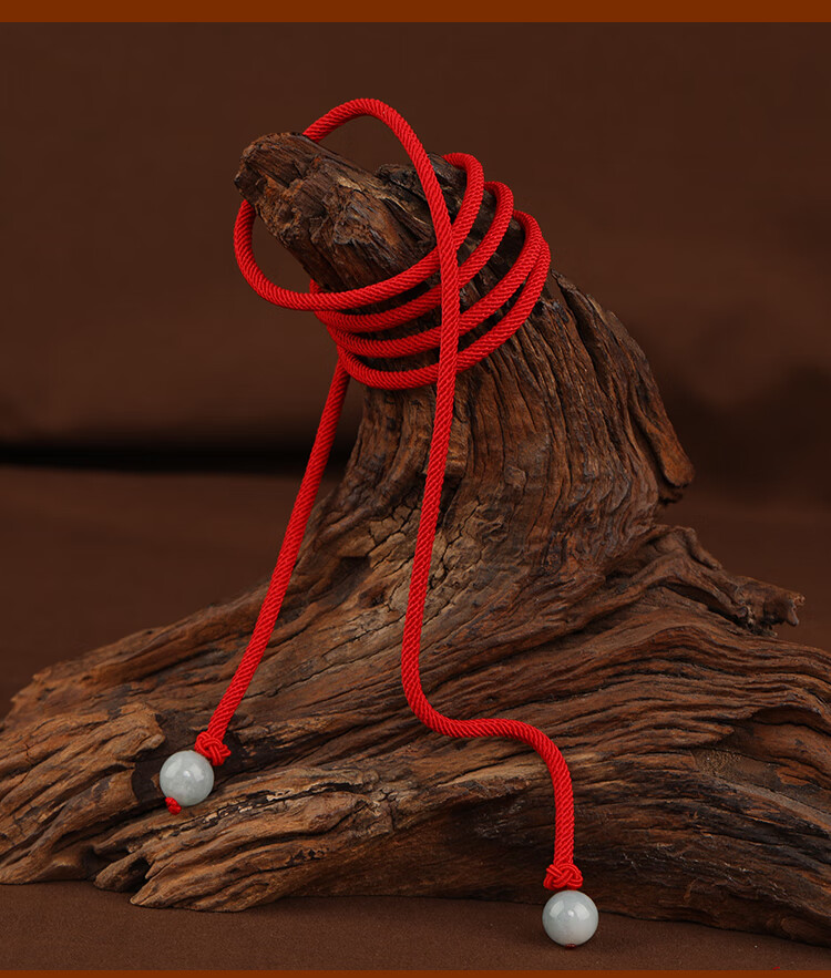 古风红绳腰链翡翠转运珠红腰绳情侣款男女本命年红腰带虎牛年吉祥腰1