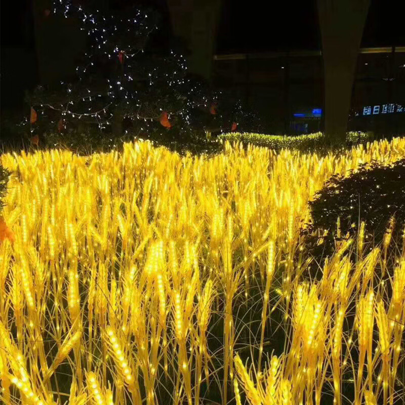 麦穗灯led仿真户外稻穗灯,景观防雨小麦灯田园风 仿真光纤芦苇灯