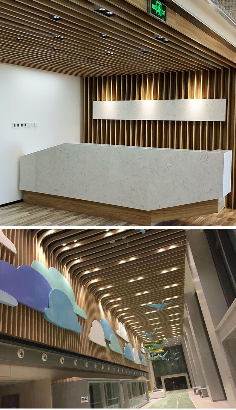 铝方通吊顶led斗胆射灯无边框格栅木方通cob商场店铺写字楼灯 【8cm方