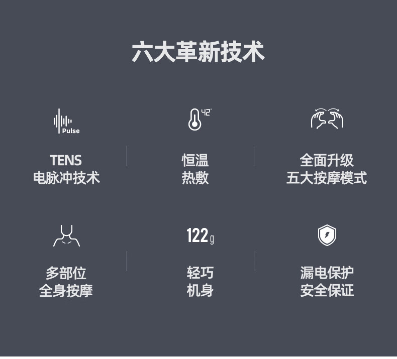 乐普智芯corpatchm3肩颈按摩仪家用颈椎护颈仪办公按摩仪电脉冲热敷