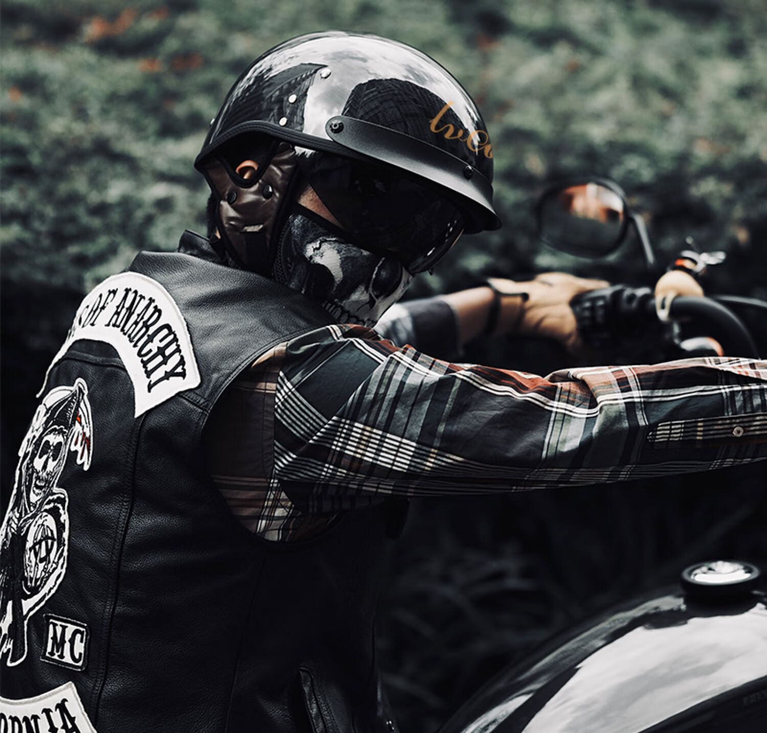 碳纤维复古半盔哈雷美式头盔超轻机车摩托车瓢盔电动 021蓝战士 l