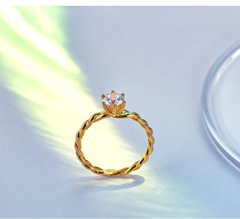 新年礼物 生日礼物 迎彩钻品牌设计款eternal love系列18k金花型扭臂1