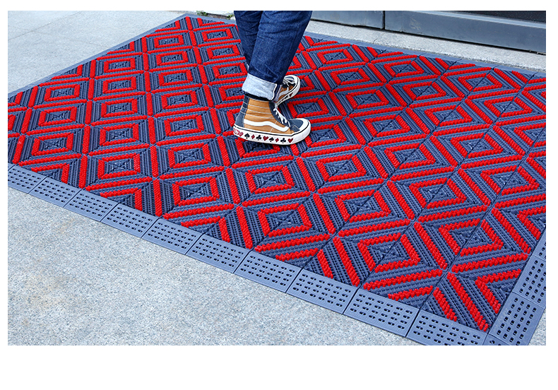九色虹大门口商用拼接脚垫刮泥蹭土除尘酒店商场医院迎宾三合一地垫