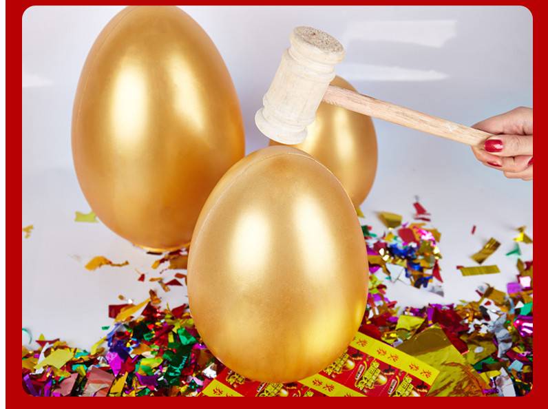 金蛋抽奖 金蛋盲盒砸金鸡蛋抽奖活动砸金蛋彩蛋金猪金蛋架子金布台