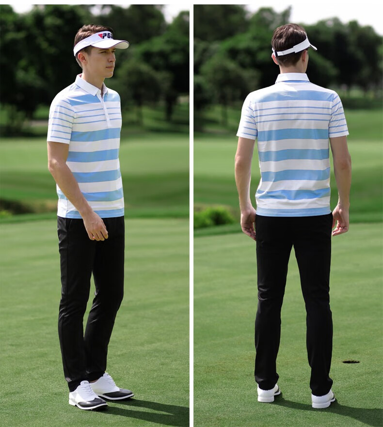pgm 2020新品 高尔夫服装 男士短袖t恤 高尔夫休闲类 纯棉男装衣服