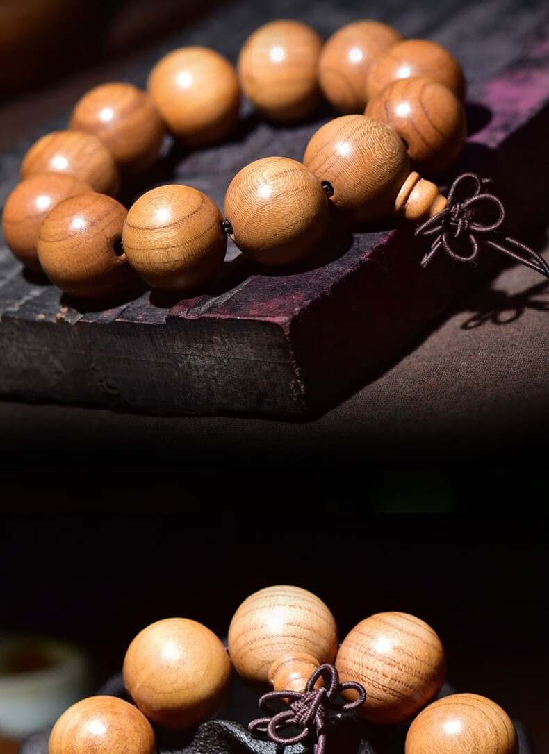 潘家园捡漏轩野正宗桃木手串原木男女款佛珠圆珠情侣手链档位珠饰品珠