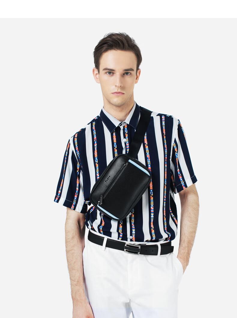 pedro男包男士简约休闲拉链单肩包腰包pm226320059cognac白兰地色综合