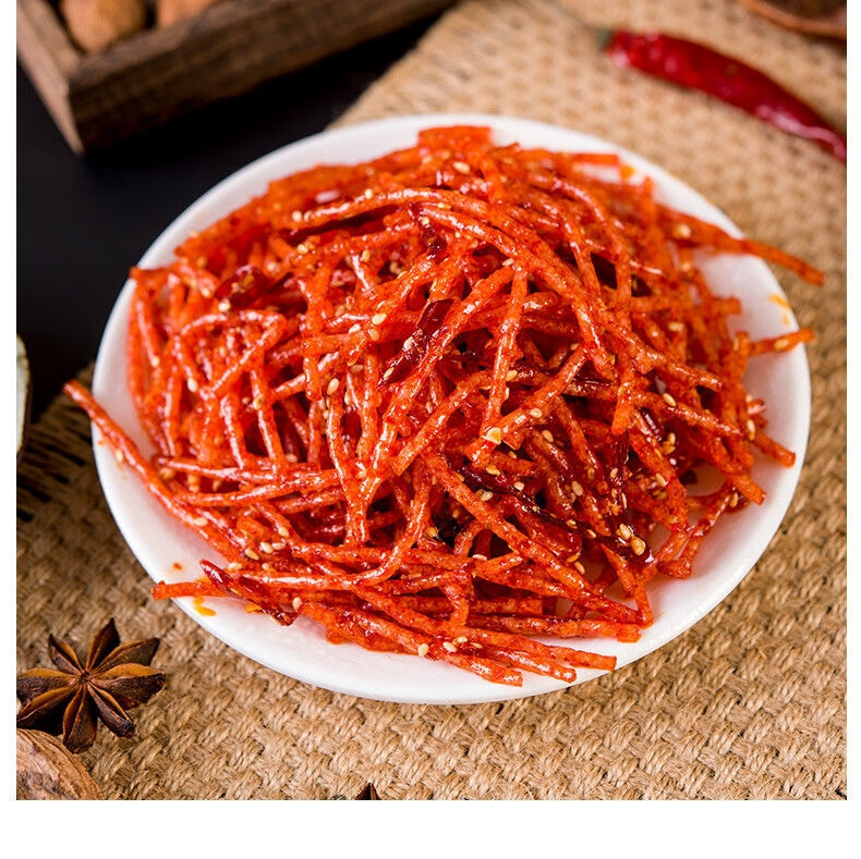 火辣丝辣条 火辣丝爆辣味辣条61g/3包面筋休闲零食小吃 火辣丝3包爆