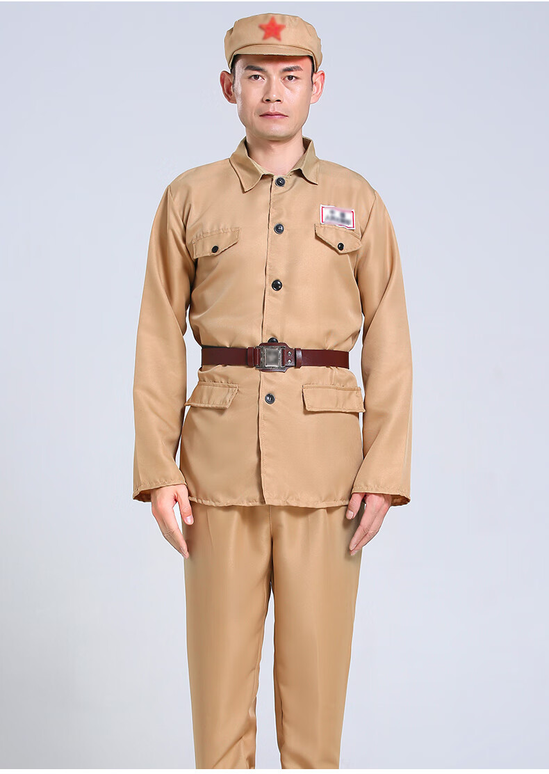 閣版戲服男 49式抗美援朝志願軍民演出服50式抗戰老式紅軍衣服志願軍