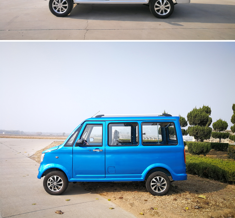 电动面包车成人全封闭油电两用家用低速太阳能电动四轮面包车厂区拉货