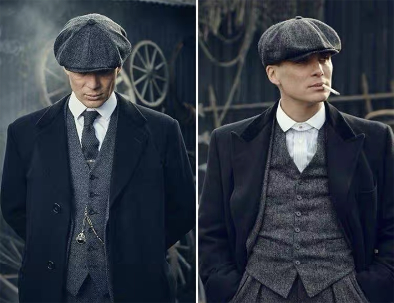 0724谢尔比帽子浴血黑帮八角帽复古帽ins英伦帽子剃刀党刀片男报童帽