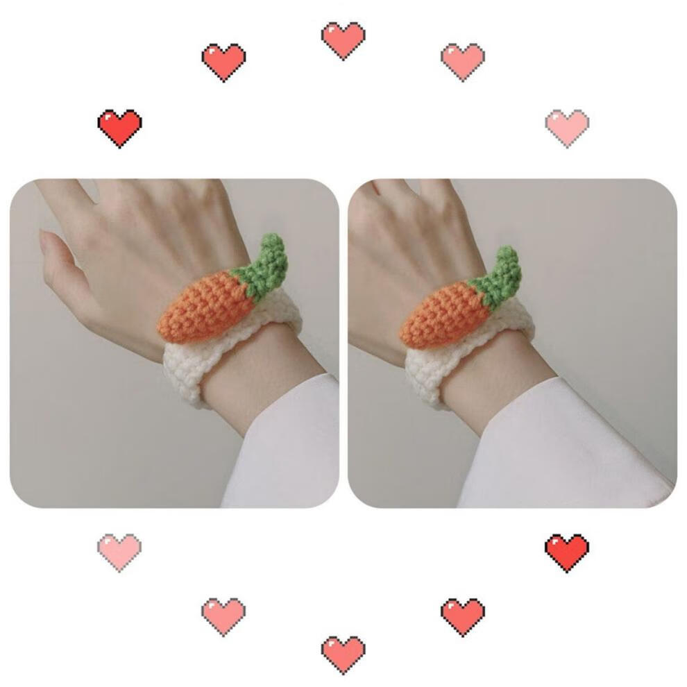 网红编织成品毛线手工手环情侣闺蜜一对礼物男女学生可爱日韩简约咖啡