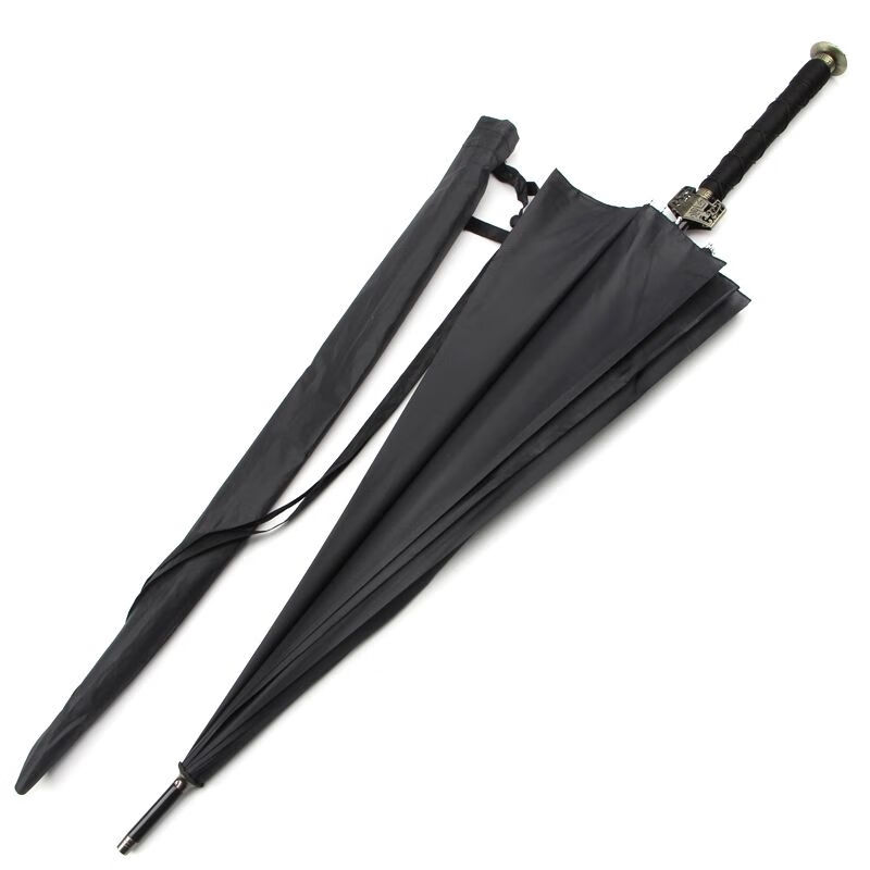 贝佳淑新品剑伞古汉剑雨伞男女晴雨伞创意长柄超大号直柄学生刀伞剑伞