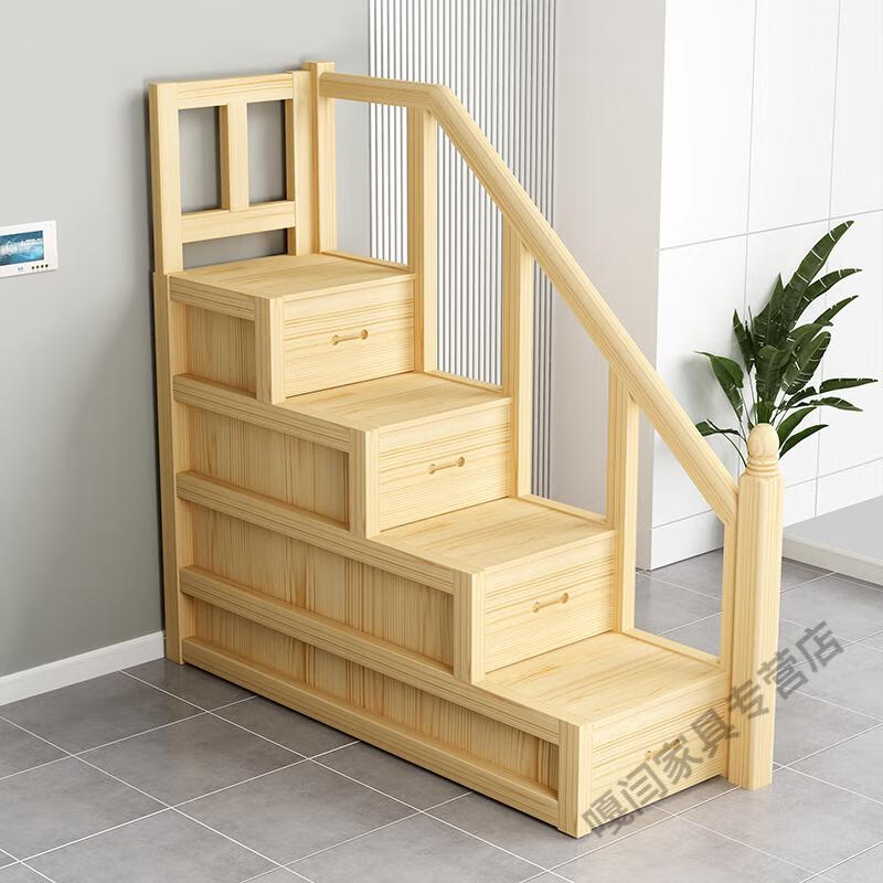 可狄 实木踏步梯柜 楼梯柜实木踏步梯柜单卖衣柜上下床步梯床踏步柜储