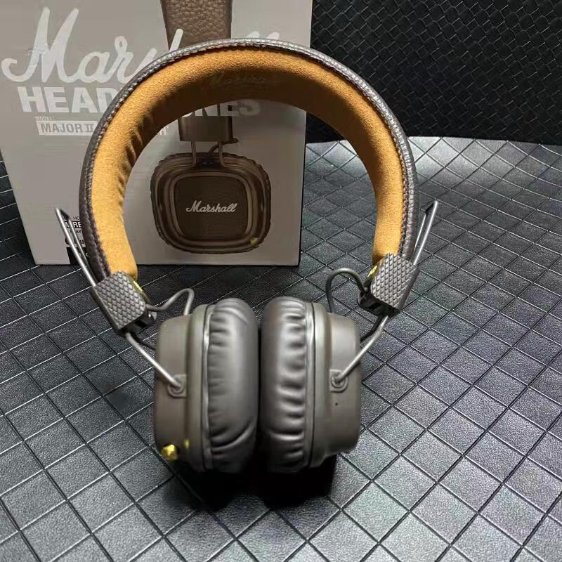 马歇尔3代major1代2代头戴式无线蓝牙耳机有线带麦摇滚重低音3代黑色