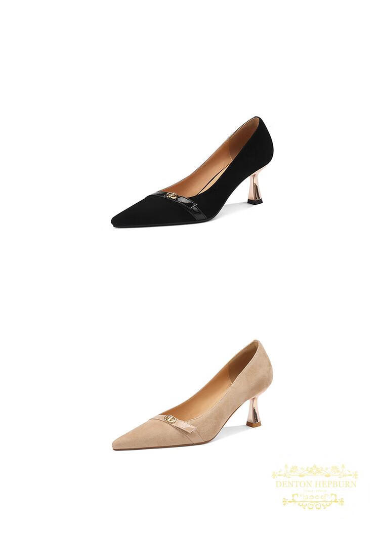 dentonhepburn轻奢品牌女鞋2022年新款法式高跟鞋女细跟单鞋春新款