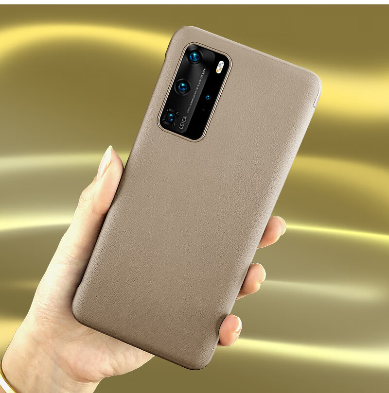 正尼华为p40手机壳p40pro保护套5g素皮全包防摔翻盖式男智能女p4o皮套