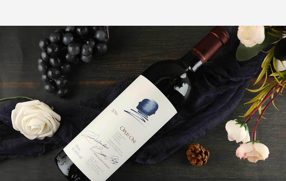 作品一号干红葡萄酒opusone美国原瓶进口红酒750ml作品一号2016年