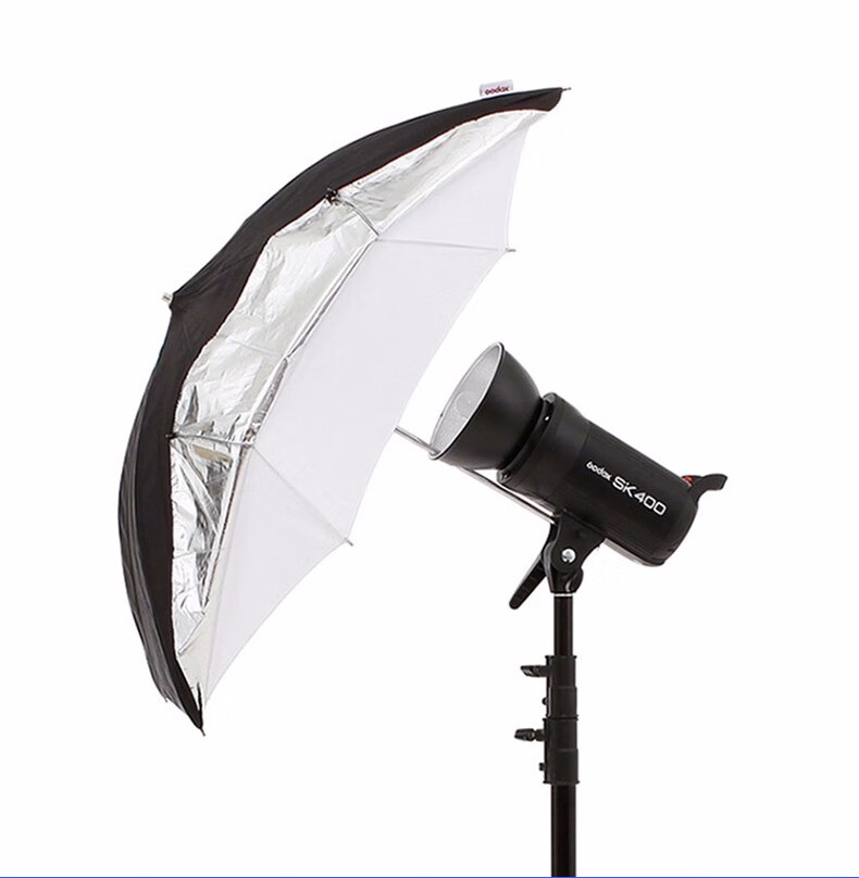 神牛godox黑银反光伞334043吋反射影楼伞闪光灯摄影伞摄影棚柔光器具