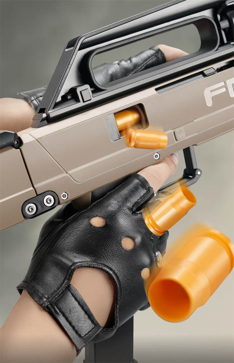 小天才同款泰真叠冲锋枪软弹枪特种兵装备男孩手动抛壳发射器手炝抛壳