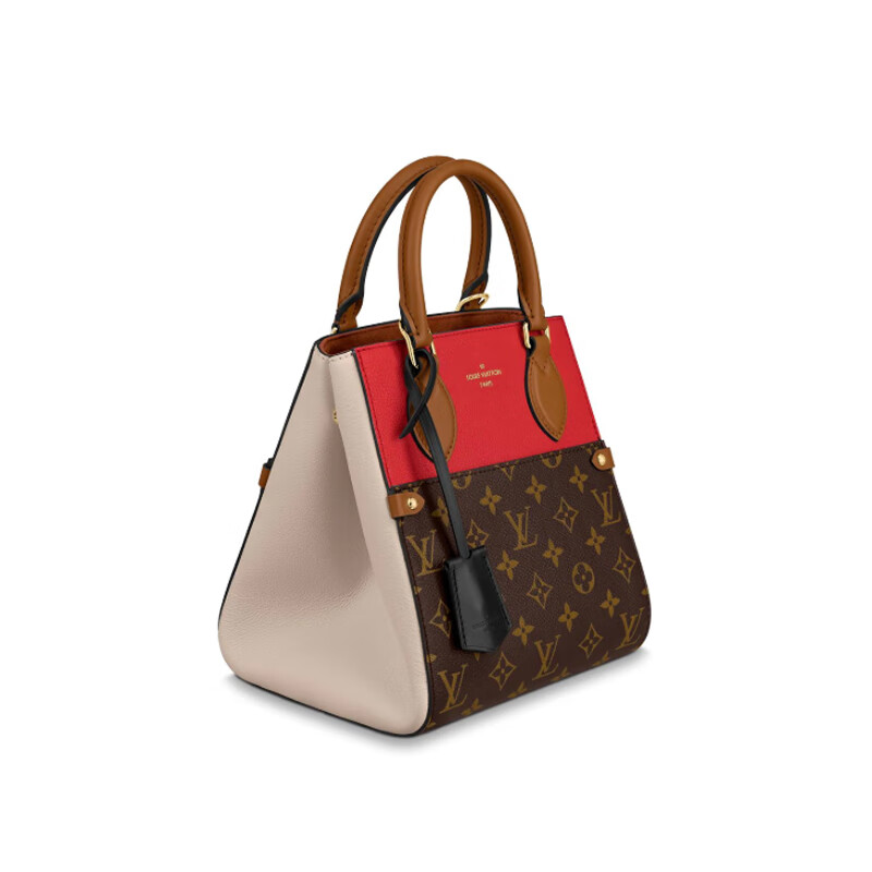 lv/路易威登 2020秋冬新款女包 fold tote 小号手提包 斜挎包 红白拼