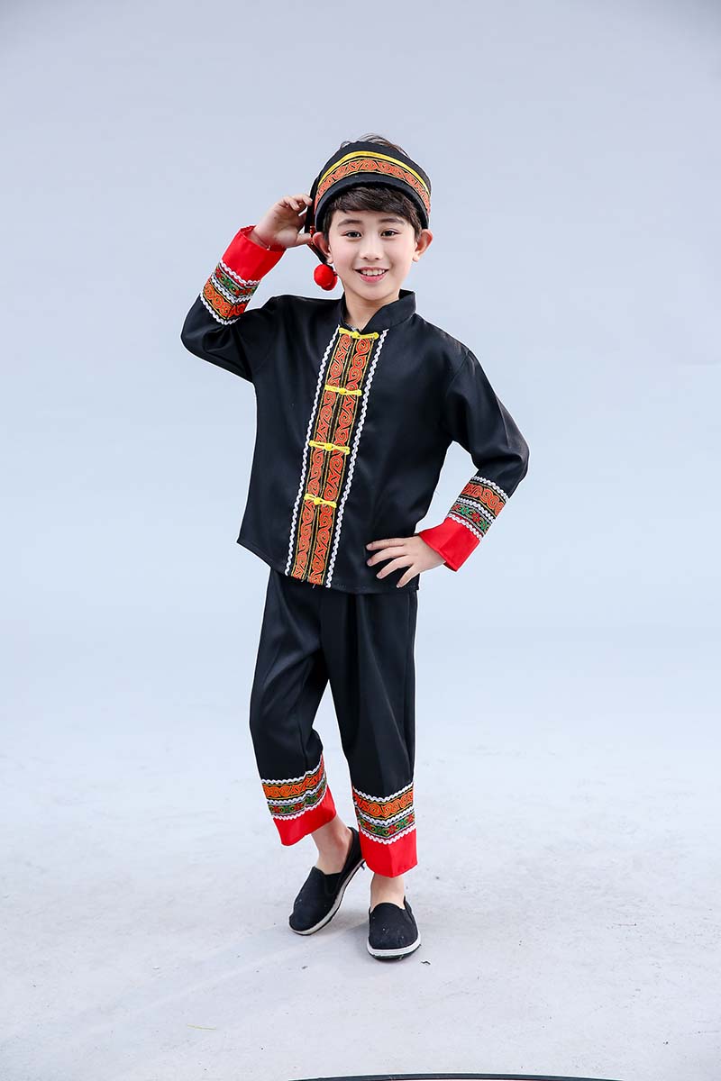 【六一礼物】六一56个少数民族服装儿童男童男学生大集合三月三长袖