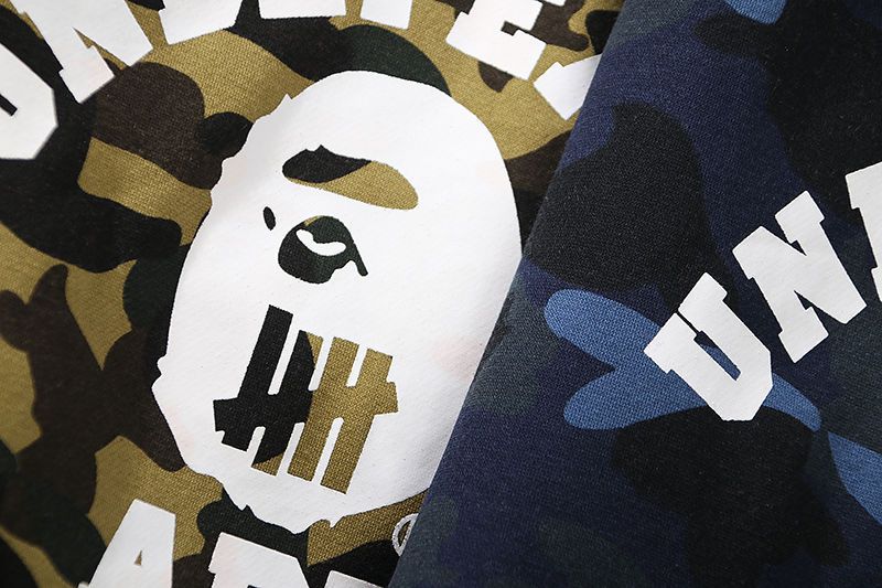 bape潮牌鲨鱼长袖迷彩卫衣学生秋冬棉休闲情侣款猿人头连帽外套 5色加