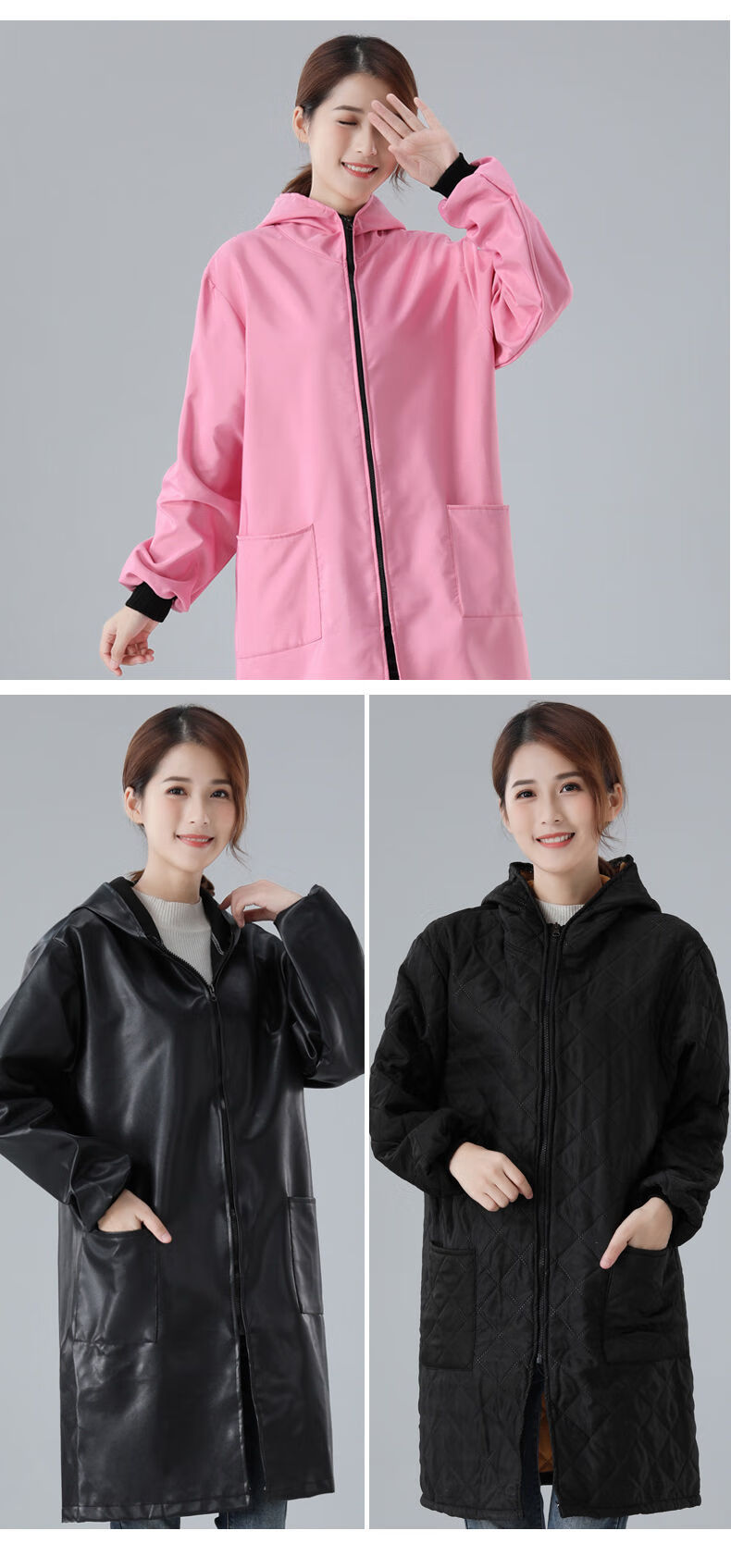 罩衣外套冬大人女时尚工作服防水防油家用厨房长袖男定制罩衣护衣成人