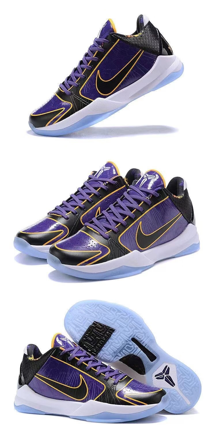 【官方旗舰店】科比5代运动鞋 kobe5白黑李小龙湖人小丑气垫zk5五冠王