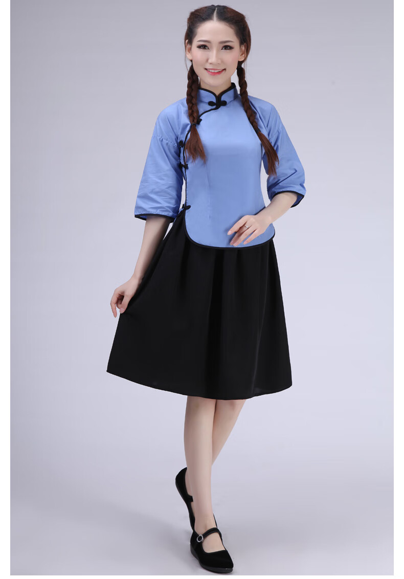 民国学生装五四青年女装棉民国风复古毕业班校服古装演出服班服中山装
