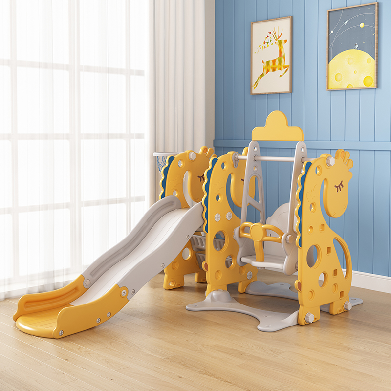 定制儿童滑滑梯秋千组合小型室内家用游乐场园宝宝家庭小孩玩具樱花粉