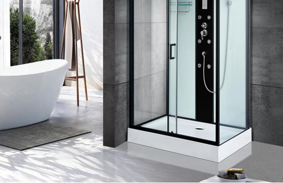 长方形淋浴房整体浴室封闭式洗澡间蒸汽沐浴玻璃门隔断小户型家用 高