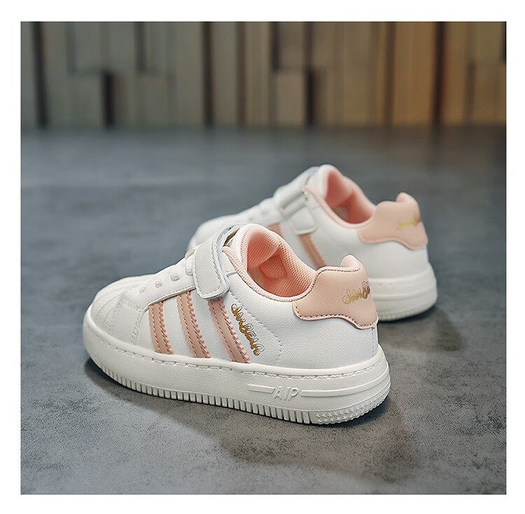 杰米熊童鞋 杰米熊儿童小白鞋2022秋冬季款女童鞋子女孩板鞋学生运动