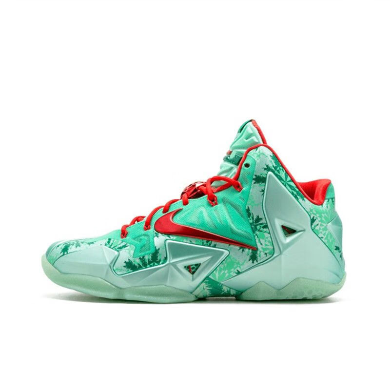 詹姆斯12代篮球鞋鸳鸯lbj11全明星炫彩男子气垫实战室内外篮球鞋 白黑