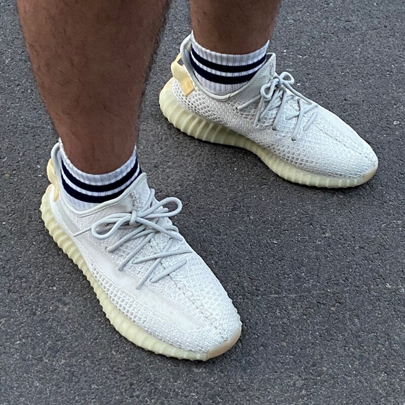 阿迪达斯男鞋女鞋adidasyeezy椰子350og芝麻白黄脏黄休闲运动鞋跑步鞋