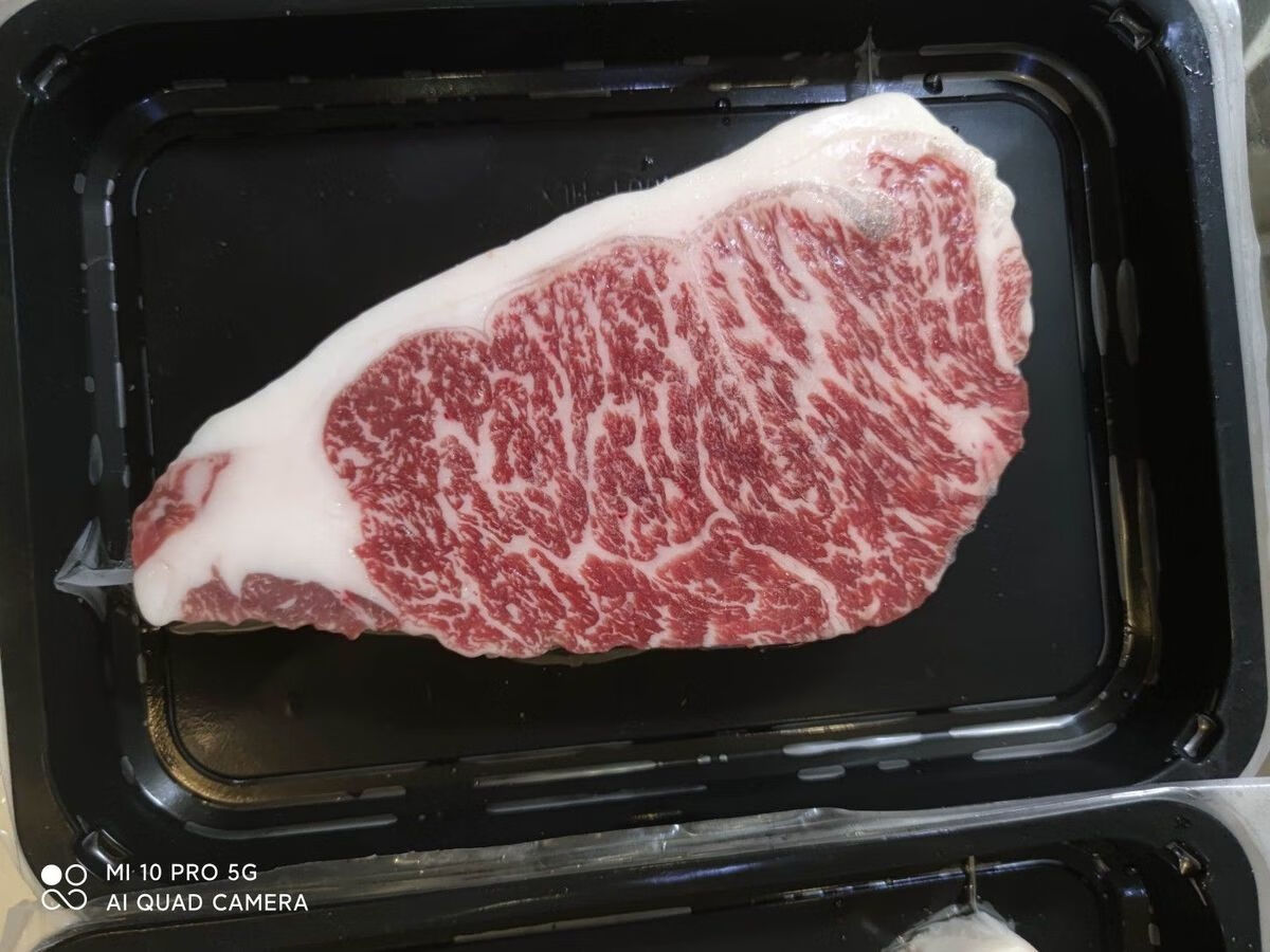 猪牛羊肉 牛肉 牛排 橙伯乐 澳州m9 和牛雪花西冷牛排500g顺丰纯血