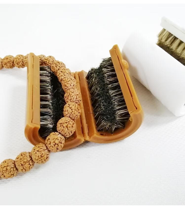 定制文玩刷子刷串神器艺刷手持便携式野猪鬃毛小金刚菩提清理抛光工具