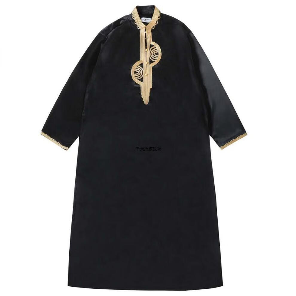 中东迪拜长袍沙特阿拉伯服装男装中东迪拜长袍子民族伊朗长衫白袍白色