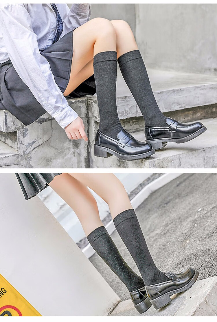 wallerdixon品牌真皮小皮鞋女百搭学生日系学院风基础jk制服鞋中跟