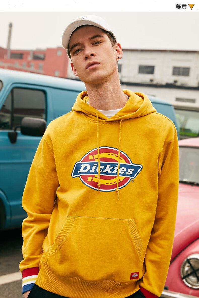 dickies) dickies连帽卫衣男女情侣装潮牌印花宽松全棉帽衫迪克斯春秋