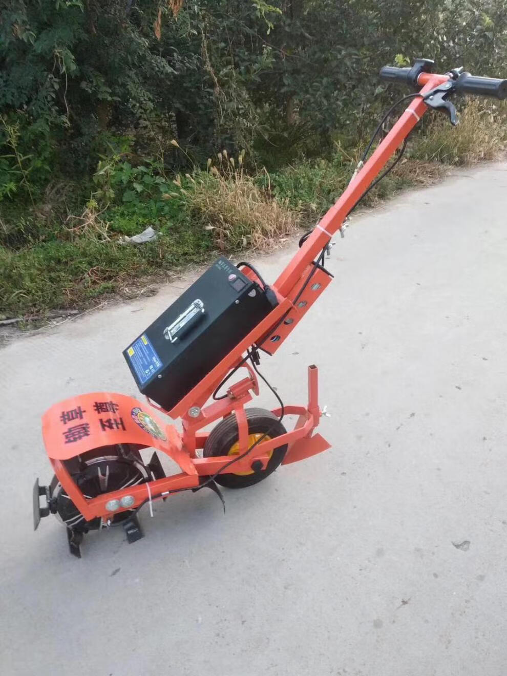 多功能電動除草機開溝機小型鋤草鬆土開溝機 充電式 農用耕地機定製