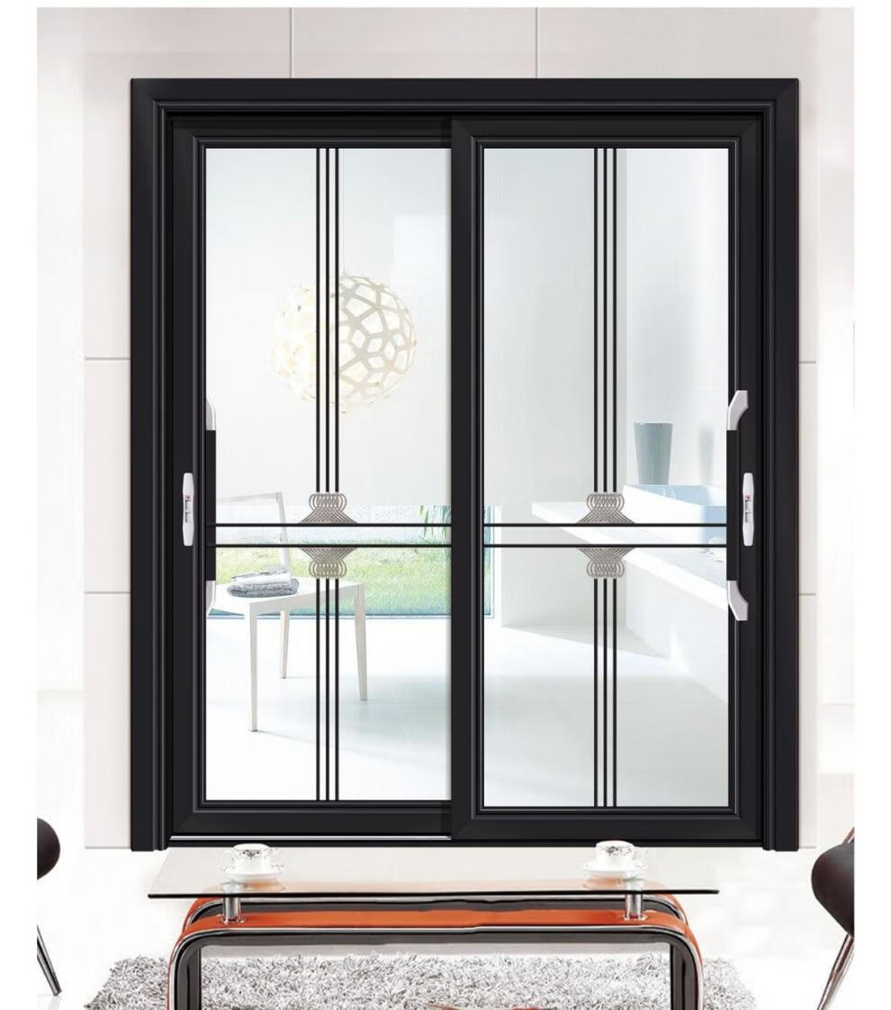 阳台客厅推拉门移门厨房卫生间门双层钢化玻璃钛镁铝合金中空隔断韩雕