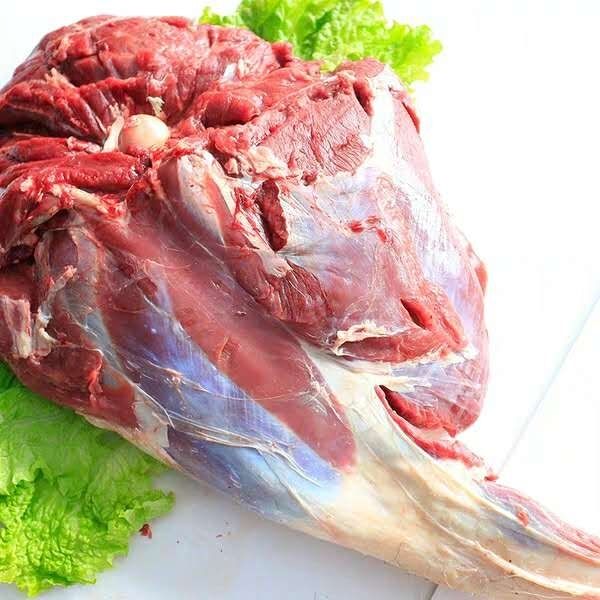 东北梅花鹿整枝鹿腿带骨头蹄子新鲜速冻45一斤每条腿1018斤4斤净腿肉