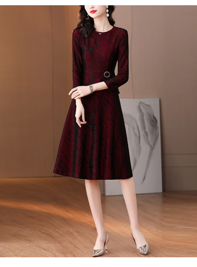 爱瑞妍 中式婚礼喜婆婆冬装礼服男方妈妈女儿订婚结婚婚宴装高档