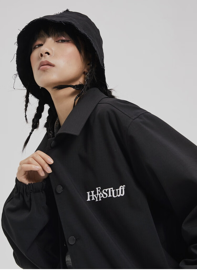 【inxx streetlab】hypestuff 潮牌字母印花新款情侣夹克简约翻领男女