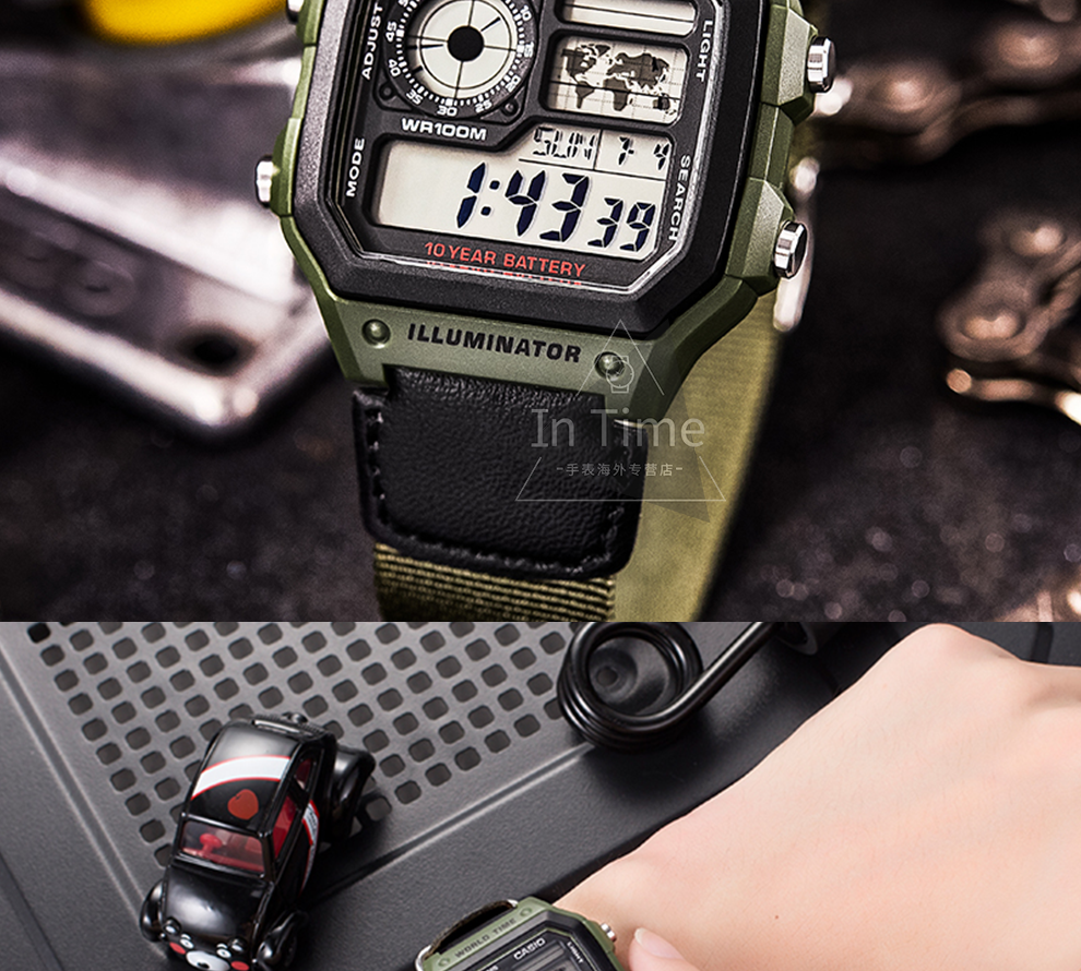 卡西欧小方块ins复古数显小金表金属防水男表 小金表a168wg-9w【图片